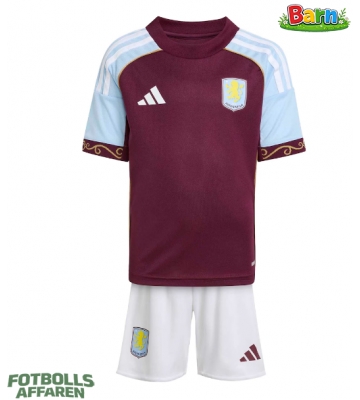Aston Villa Hemmaställ Barn 2025-26 Kortärmad (+ Korta byxor)